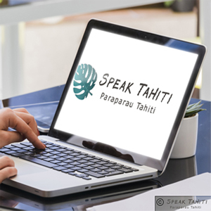 Mockup du logo Speak Tahiti Paraparau Tahiti