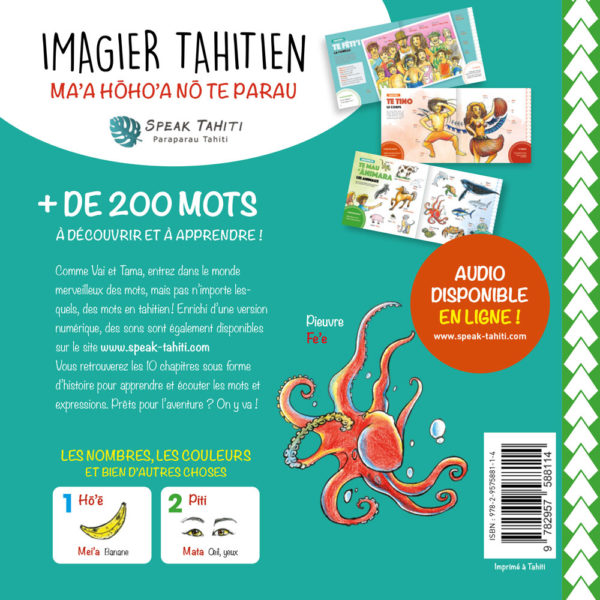 Quatrième de couverture du livre Imagier Tahitien